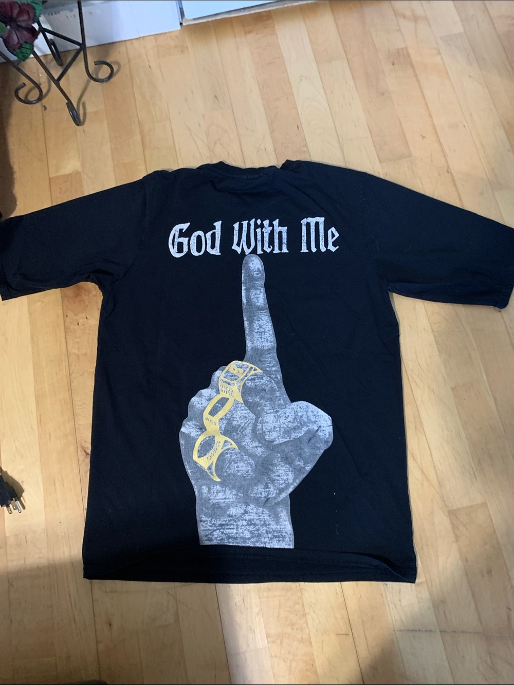 Hugo Boss Black Tee with White Gothic Logo